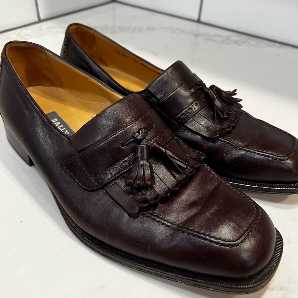 Bally Switzerland Brampton Leather Tassel Loafer | Bally Vintage Dress Shoes